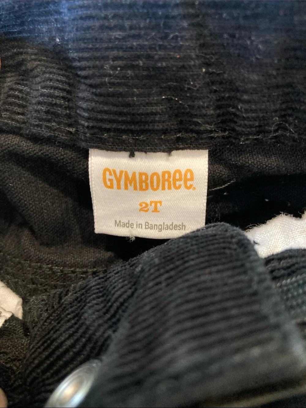 Boys Gymboree black corduroy pants size 2T